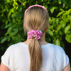 23 Scrunchie z jedwabiem - Malinowa Beza
