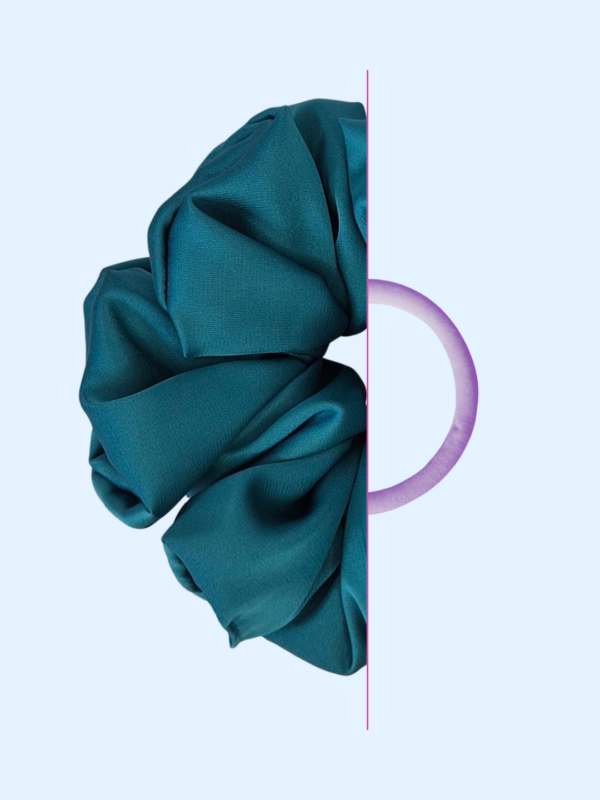 11 Scrunchie z jedwabiem - Lazurowe Wybrzeże