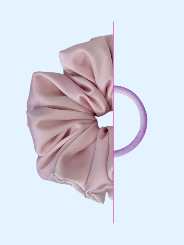 12 Scrunchie z jedwabiem - Malinowa Beza