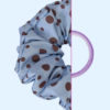 Scrunchie satynowa - Czekoladowe Groszki