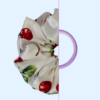 Scrunchie satynowa - Biała Wiśnia