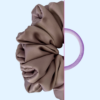 2 Scrunchie z jedwabiem - Włoskie Cappuccino