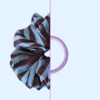 Scrunchie satynowa - Choco stripes