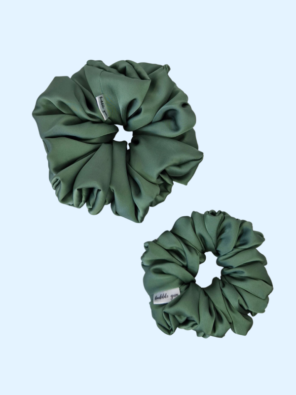 25 Scrunchie z jedwabiem - Leśna Szałwia