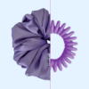 31 Scrunchie z jedwabiem - Liliowa Pianka