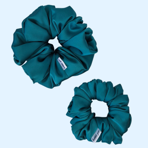 Scrunchie z jedwabiem - Lazurowe Wybrzeże