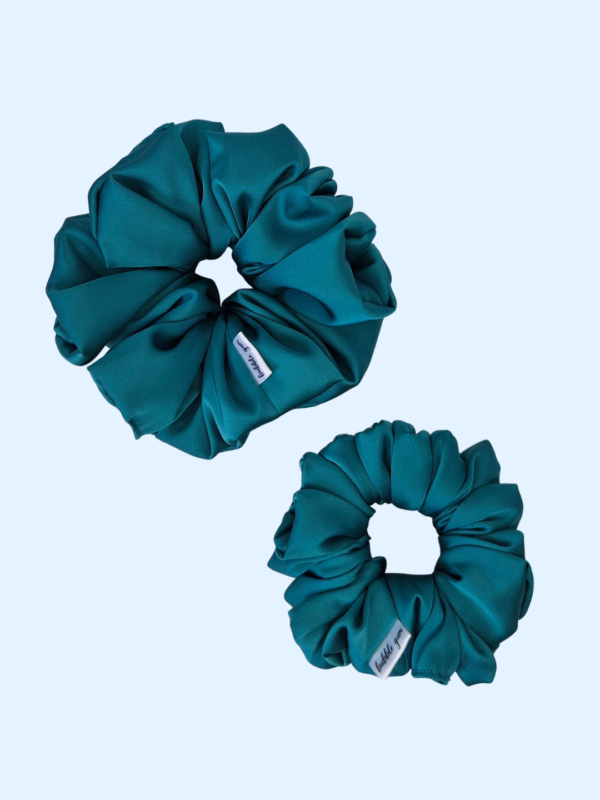 31 Scrunchie z jedwabiem - Lazurowe Wybrzeże