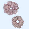 34 Scrunchie z jedwabiem - Malinowa Beza