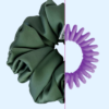 36 Scrunchie z jedwabiem - Leśna Szałwia