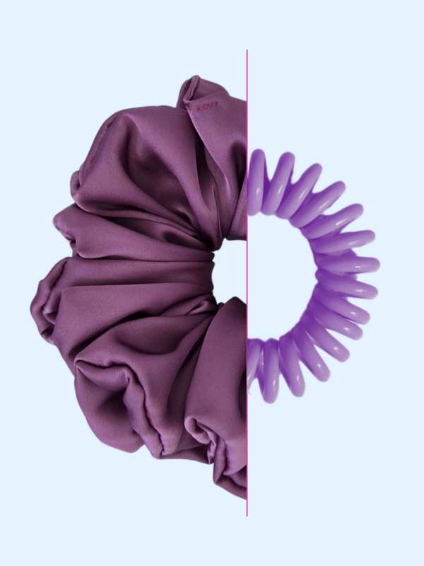 37 Scrunchie z jedwabiem - Jagodowy Mus