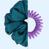 38 Scrunchie z jedwabiem - Lazurowe Wybrzeże