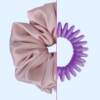39 Scrunchie z jedwabiem - Malinowa Beza