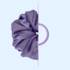 4 Scrunchie z jedwabiem - Liliowa Pianka