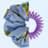 Scrunchie satynowa - Błękitna Pomarańcza