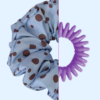 Scrunchie satynowa - Czekoladowe Groszki
