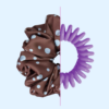 Scrunchie satynowa - Blue dots