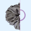 Scrunchie z jedwabiem - Srebrny Pył
