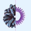 Scrunchie satynowa - Choco stripes