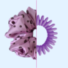 52 Scrunchie satynowa - Choco dots