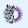 Scrunchie satynowa - Black dots