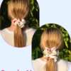 58 Scrunchie z jedwabiem - Lazurowe Wybrzeże