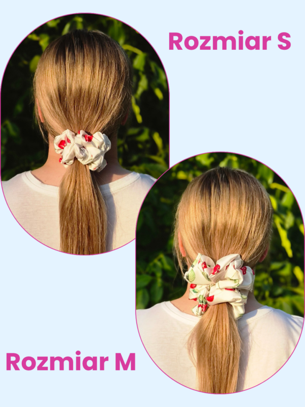58 Scrunchie z jedwabiem - Lazurowe Wybrzeże