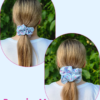 Scrunchie satynowa - Biała Wiśnia