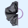 6 Scrunchie z jedwabiem - Nocny Grafit