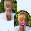 Scrunchie satynowa - Choco stripes