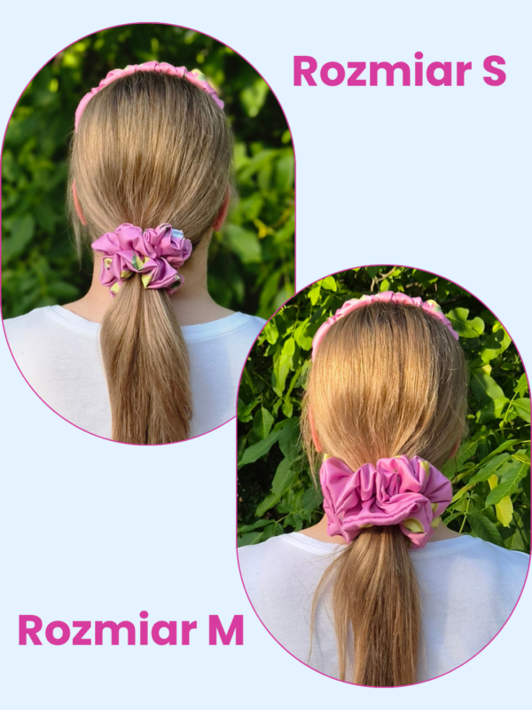 Scrunchie satynowa - Choco stripes