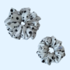 Scrunchie satynowa - Black dots