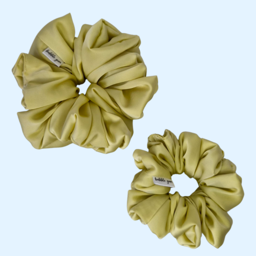 Scrunchie z jedwabiem - Cytrynowy Sorbet