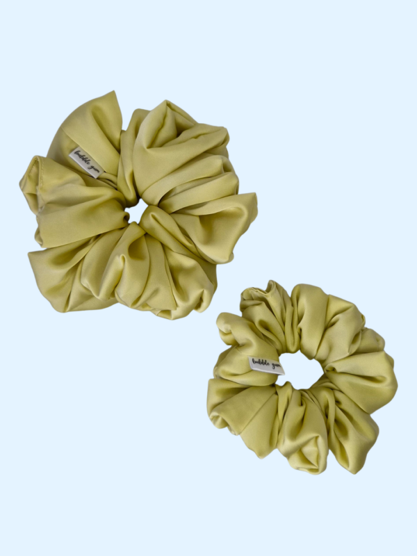 7 Scrunchie z jedwabiem - Cytrynowy Sorbet