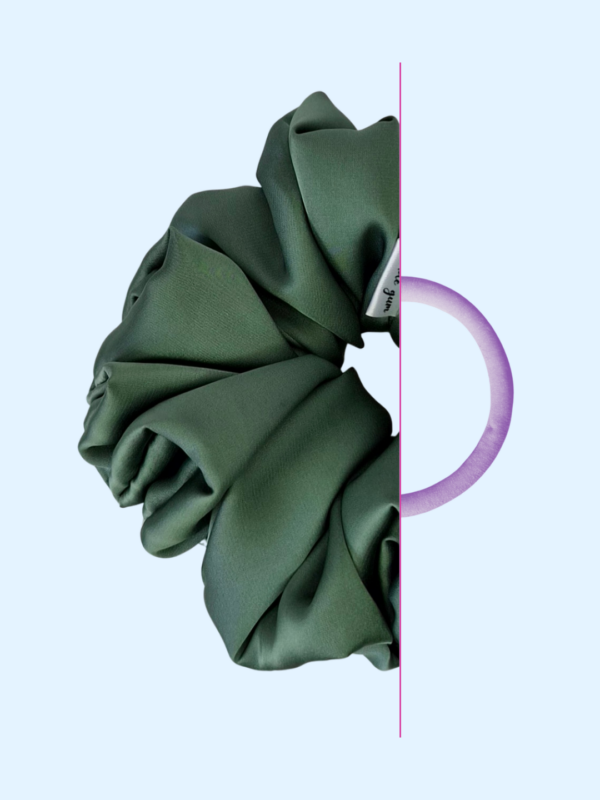 9 Scrunchie z jedwabiem - Leśna Szałwia